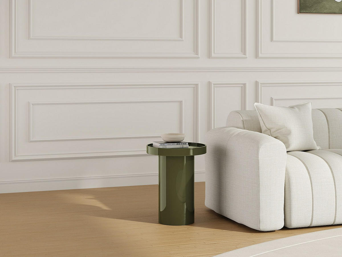 BEISTELLTISCH - 40cm x 40cm - MDF - khaki - SYBEVA - Grün, Holz (40/40/50.5cm) - Vente-Unique