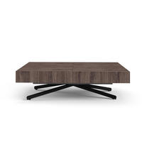 TISCH Anthrazit SIENNA Modern X Beine Sherman Oak - Braun, Holzwerkstoff (80/80/80cm) - Sepro Meble