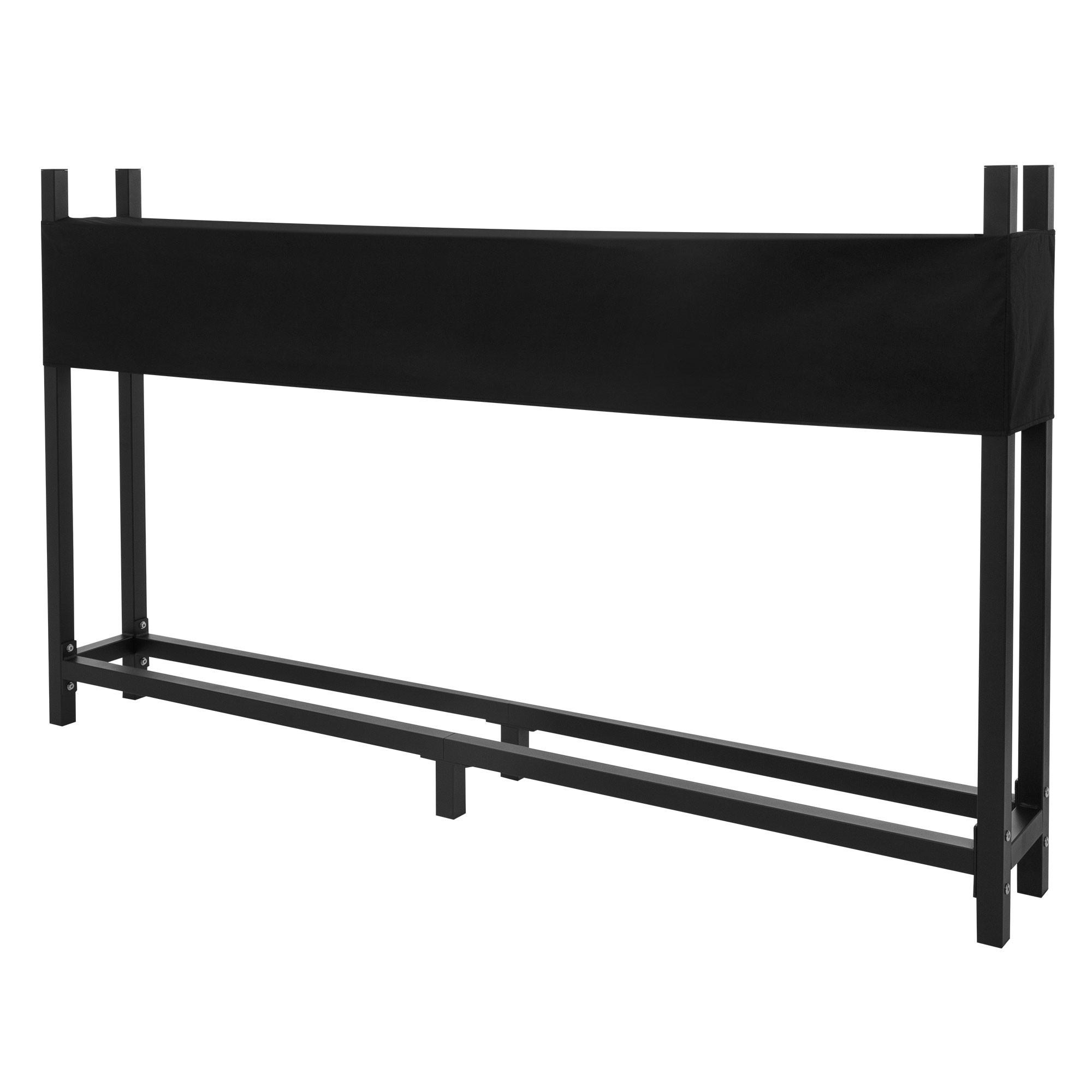 KAMINHOLZREGAL - Anthrazit, Metall (25/115/200cm) - ML-DESIGN