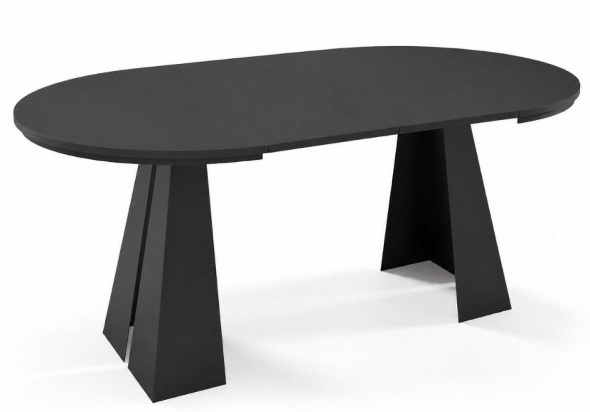 TISCH Schwarz Frega Ausziehbar - Schwarz, Holzwerkstoff (176/100/76cm) - Sepro Meble