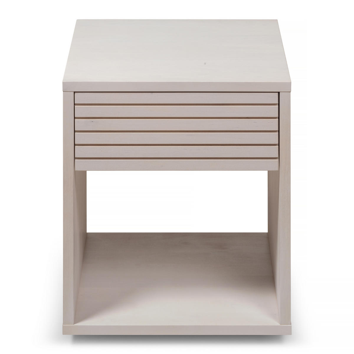 NACHTTISCH Emma 2er Set, weiße Birke, 38/40/50 cm - Weiß, Holz (40/50/38cm) - WOODEK