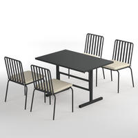 GARTENESSGRUPPE - 5-teilig - Stahl - Anthrazit - Anthrazit, Metall - home24