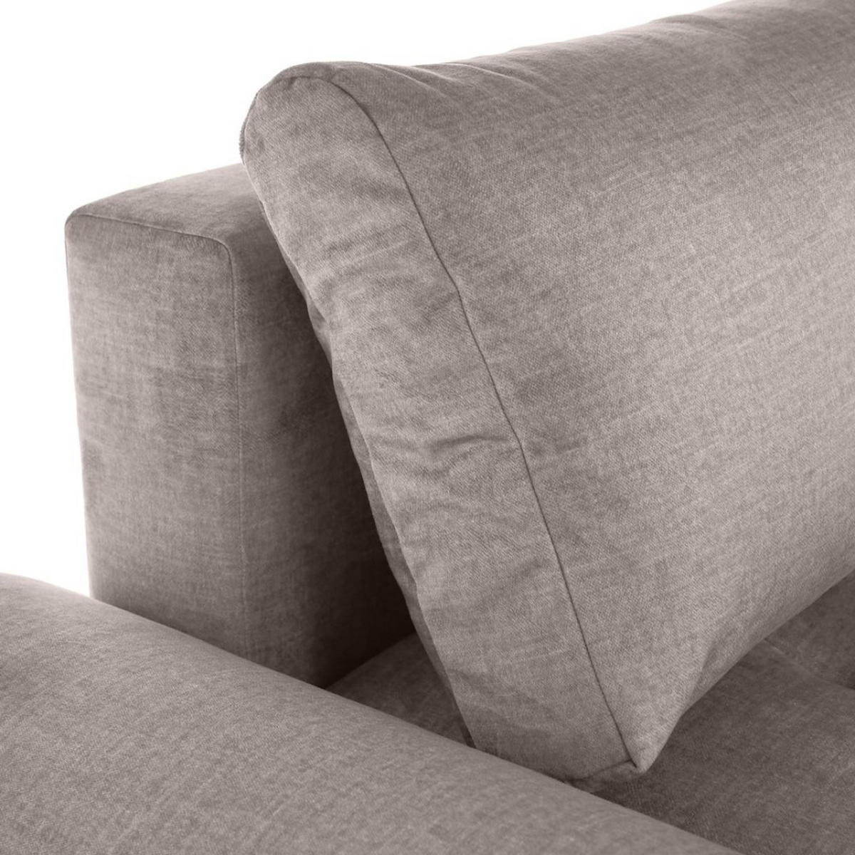 ECKSCHLAFSOFA Costa L taupe links - Taupe/Schwarz, Kunststoff/Textil (290/169cm) - Beautysofa