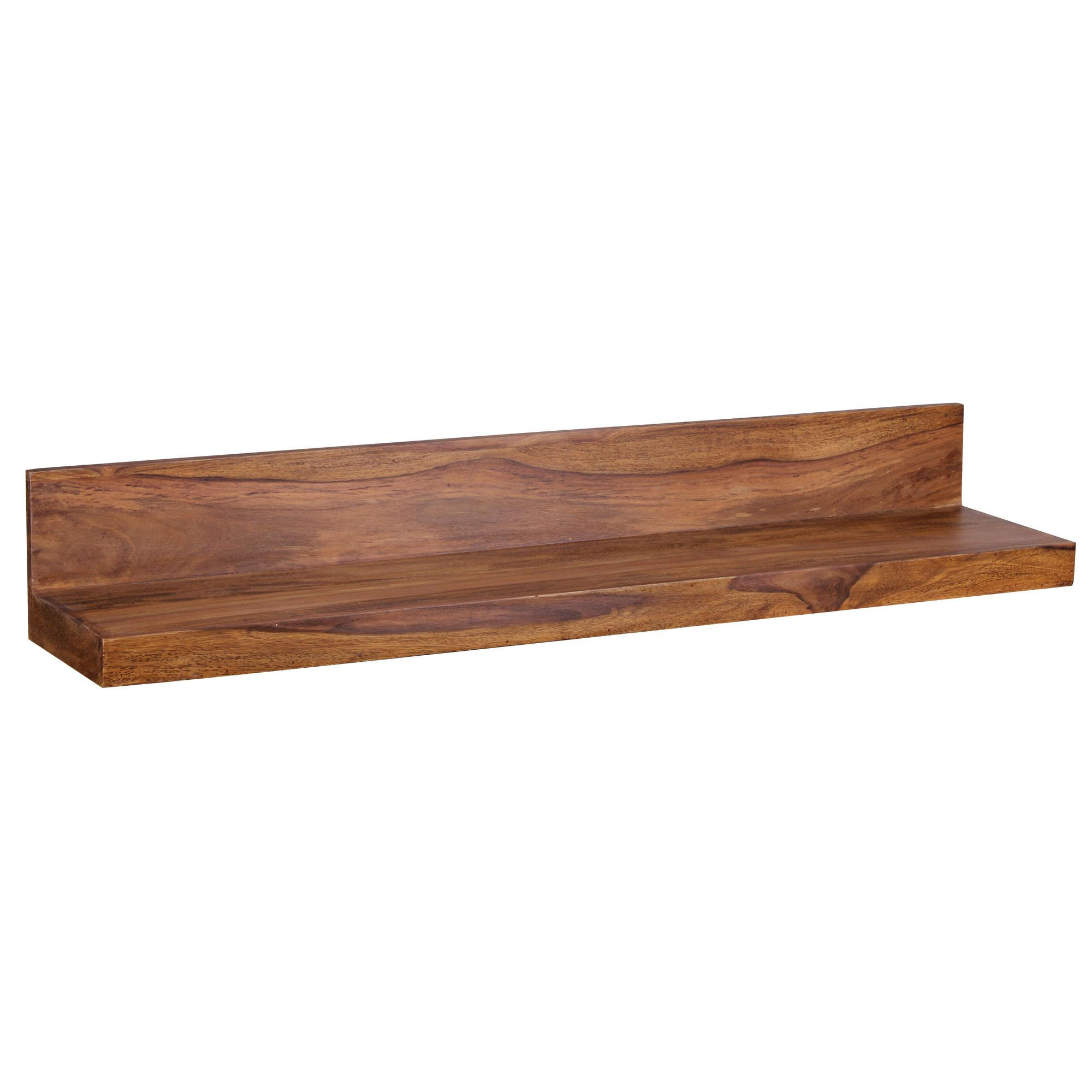 WANDREGAL MIJO Sheesham Holzregal - Sheeshamfarben, Holz (110/17/24cm) - tinkaro