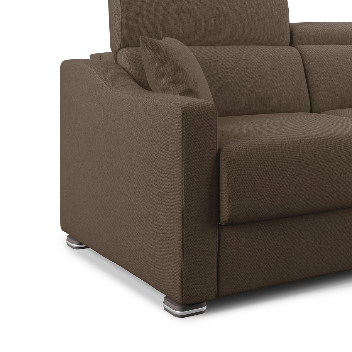 SCHLAFSOFA Amber - Braun, Textil (191/100/98cm) - Divani.store