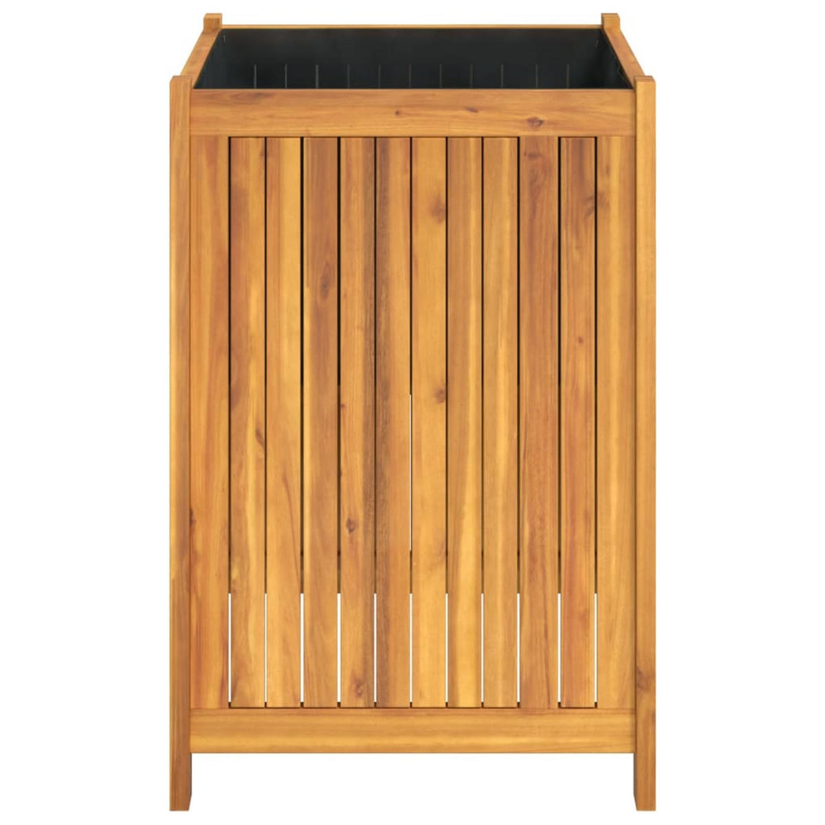PFLANZKÜBEL Mit Einlage 50/50/75 Cm Massivholz Akazie - Braun, Holz (50/75/50cm) - vidaXL