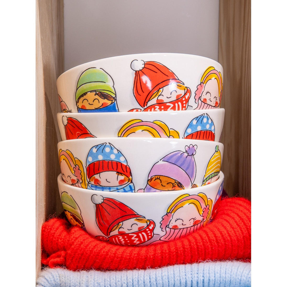 SCHALE Gemütliche Tage - Gemütliche Hüte in Bunt - 15cm - Multicolor, Keramik (15.5/6.7/15.5cm) - Blond Amsterdam