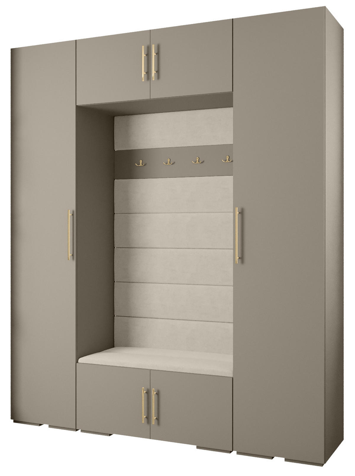 GARDEROBEN-SET 236,7/200/47 - Kaschmir/Beige, Holz/Metall (200/236.7/47cm) - Abiks Möbel