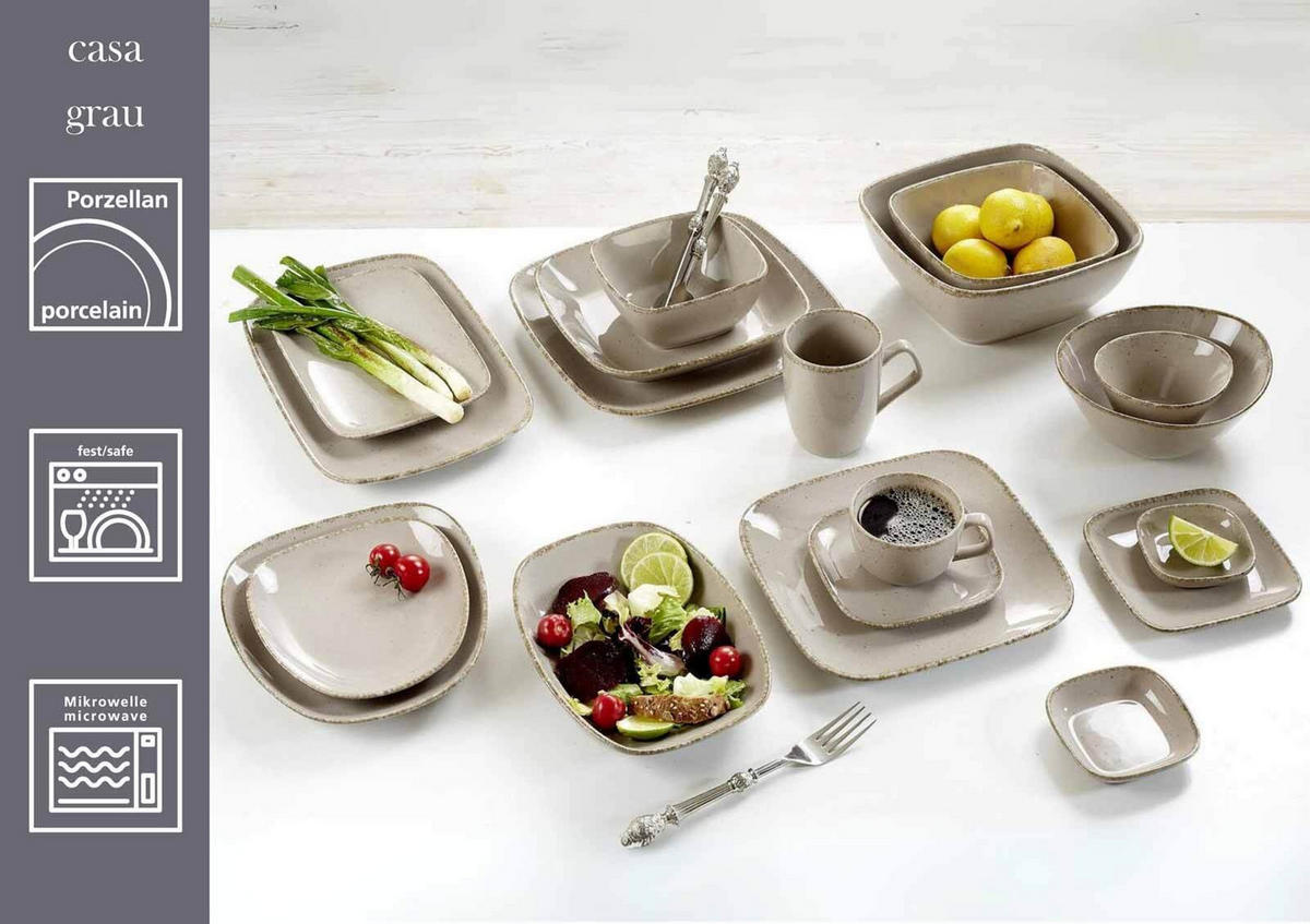 SUPPENTELLER Casa beige 23,5 x 16 cm 4er Set - Beige, Keramik (23.5cm) - Ritzenhoff Breker