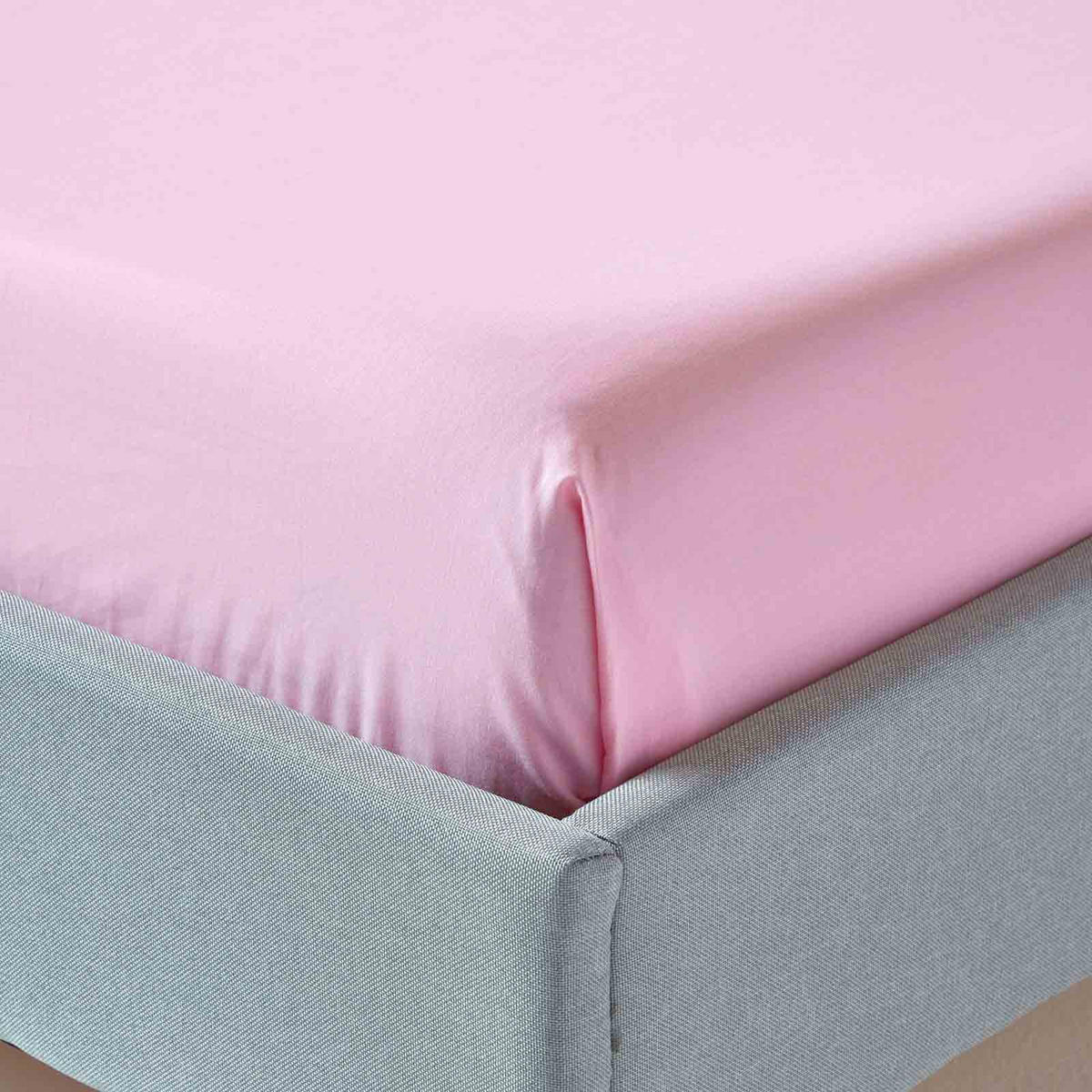 BETTLAKEN ohne Gummizug, Ägyptische Baumwolle, Fadendichte 200 - Rosa, Textil (178/255cm) - Homescapes