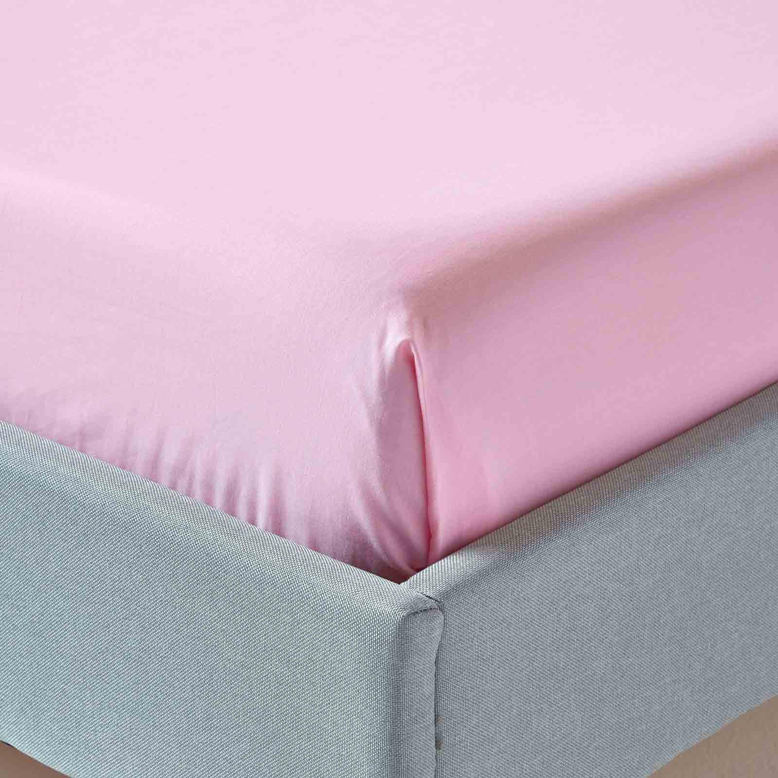 Thumbnail - Homescapes Bettlaken, Rosa, Textil, Rechteckig, 240x300 cm, Oeko-Tex®, Schlaftextilien, Bettwäsche, Bettlaken