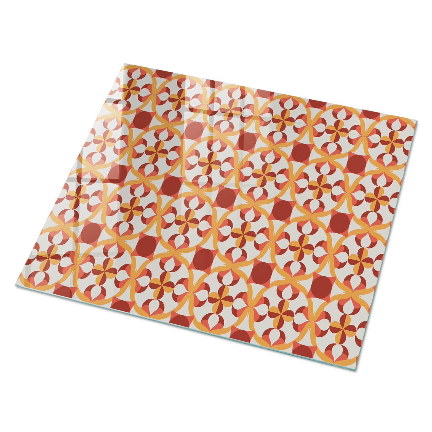 GLASPLATTE 80x60 cm – Geometrische Muster - Beige, Glas (0.4/80/60cm) - ArtPrintCave