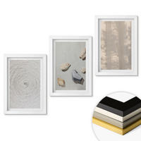 WANDBILDER 3er-Set - 20x30 cm Weißer Rahmen - Boho-Naturtexturen und -Strukturen - Weiß, Kunststoff (20/30cm) - ArtPrintCave