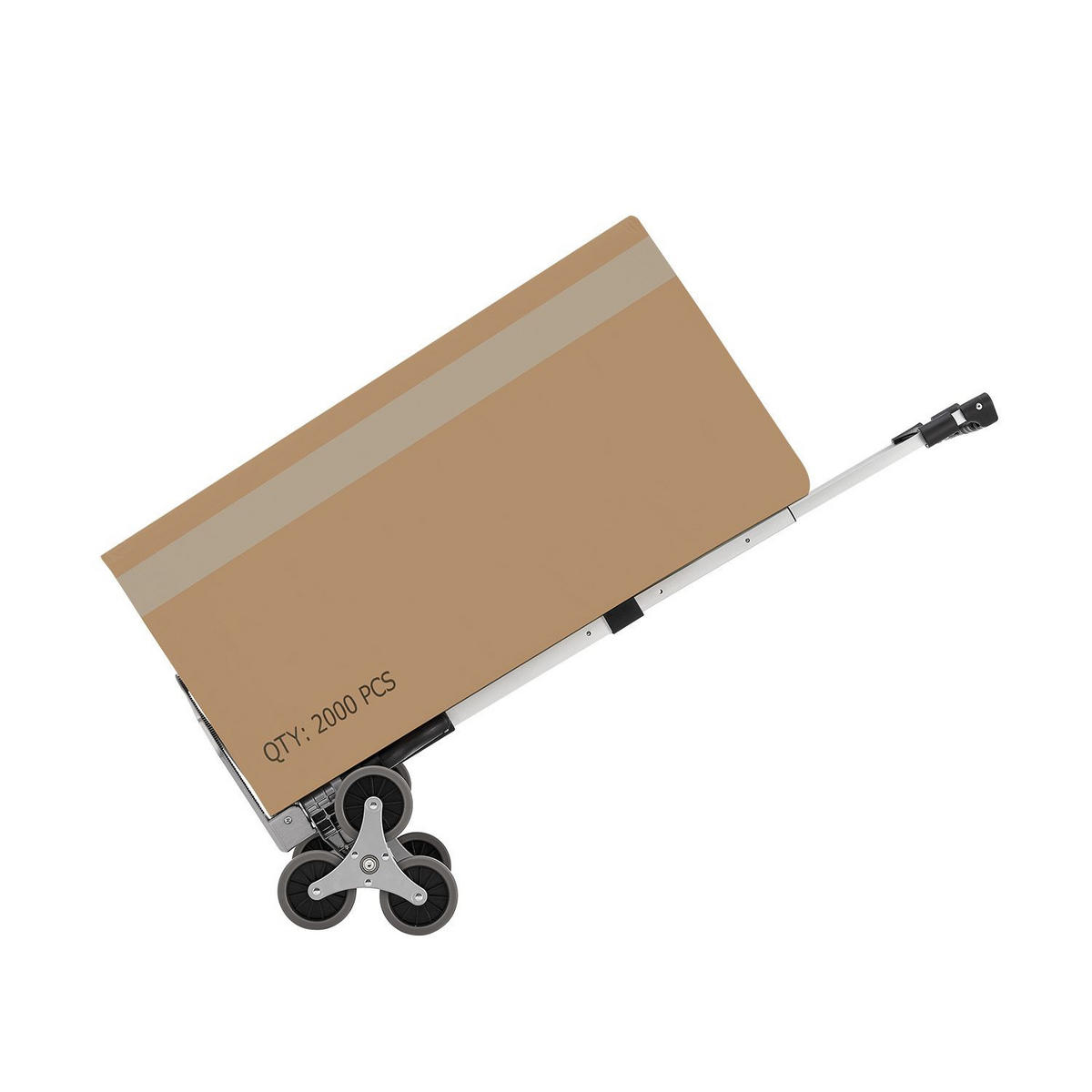 TREPPENSACKKARRE klappbar inkl. Handschuhen - Grau, Metall (45/48/110cm) - Juskys