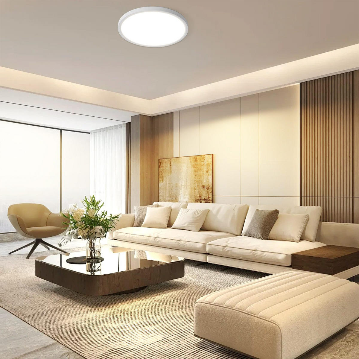 LED-DECKENLEUCHTE Lupton 30/30/2.6cm - Weiß, Kunststoff (30/30/2.6cm) - Nettlife