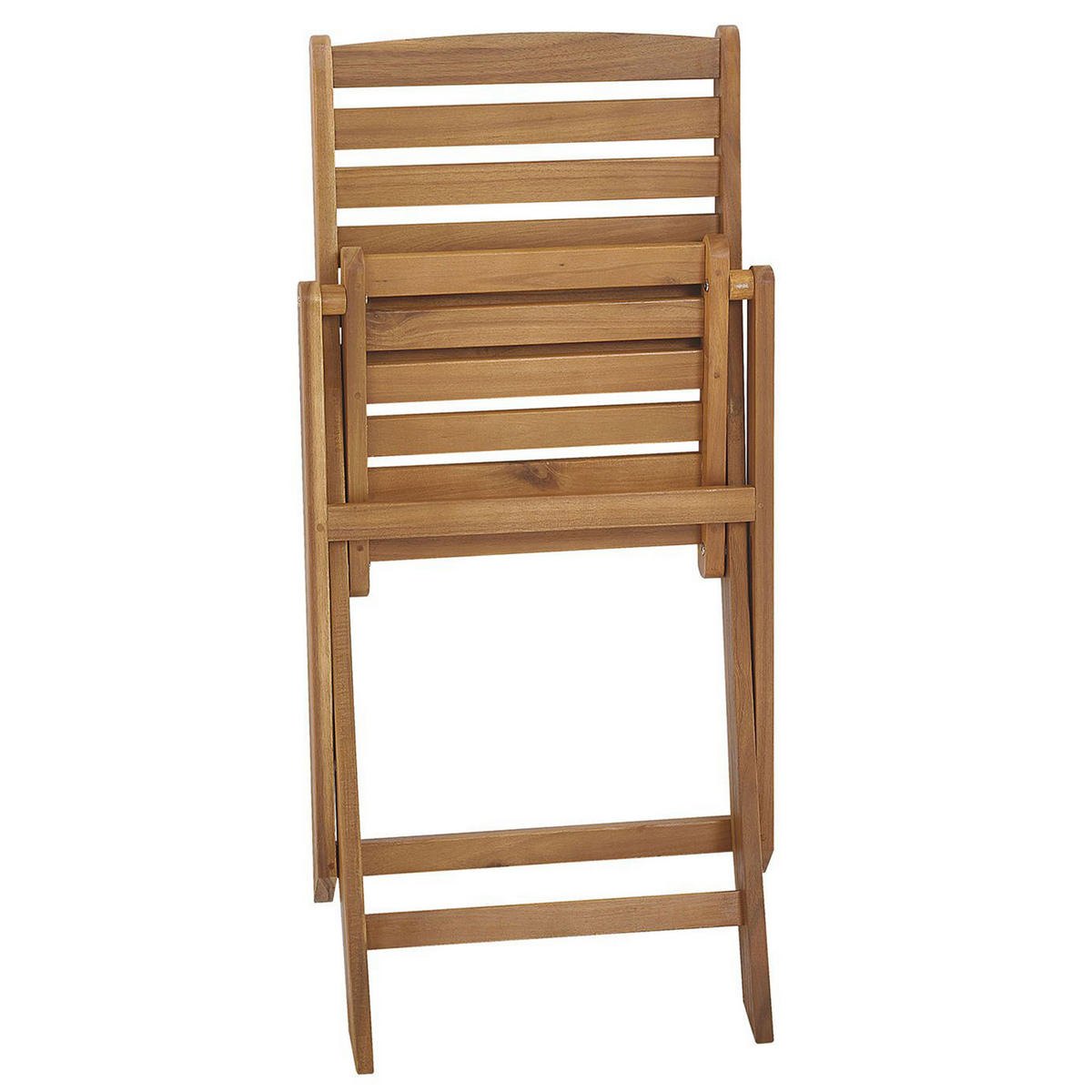 GARTENSTUHL 6er-Set Akazienholz hellbraun Tolve - Hellbraun, Holz (52/91/47cm) - Beliani