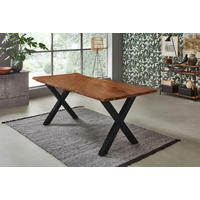 ESSTISCH FREDERIK - Schwarz/Braun, Holz/Metall (100/260/77cm) - SAM