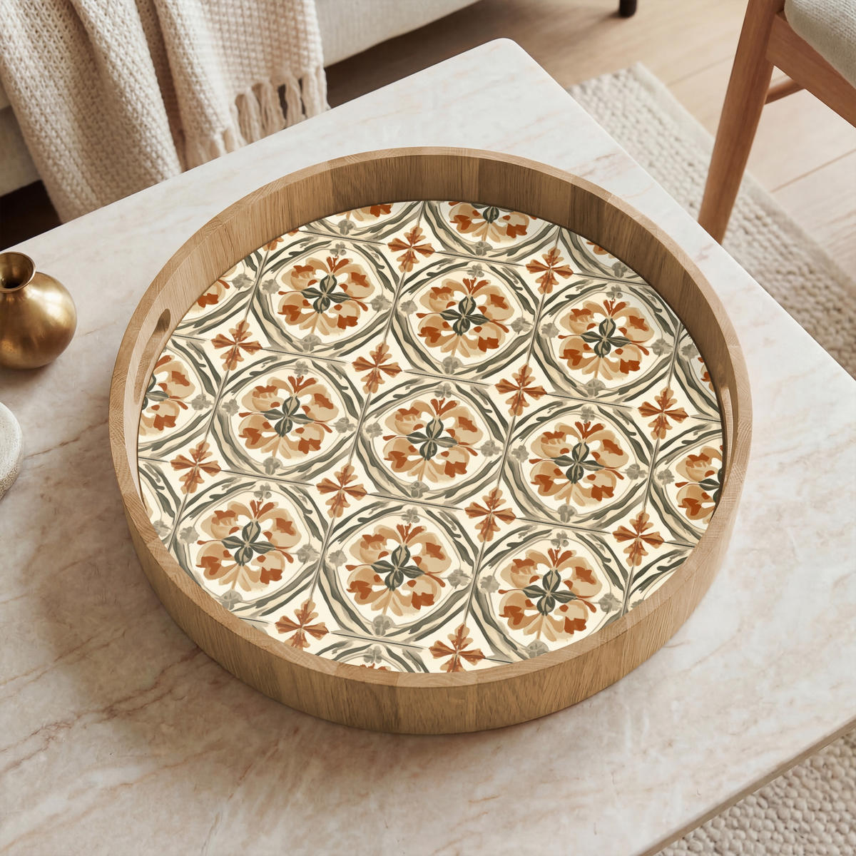 TABLETT - Elegant - antik - farbenfroh - 40x40 cm - Multicolor, Holz (40/5/5cm) - OnlyWow