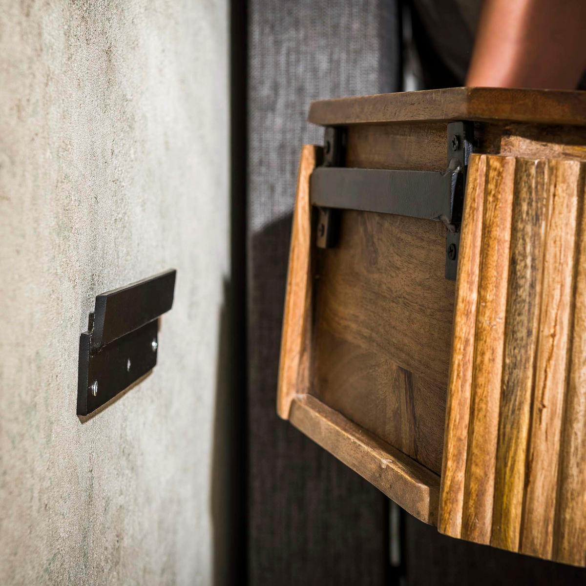 NACHTTISCH Wave Beige 35/50/20 cm - Beige, Holz (50/20/35cm) - Hoyz Collection