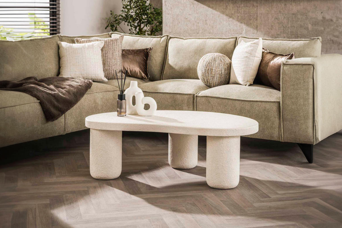 COUCHTISCH GILA Weiß Marmor - Weiß, Stein (110/70/38cm) - KAWOLA
