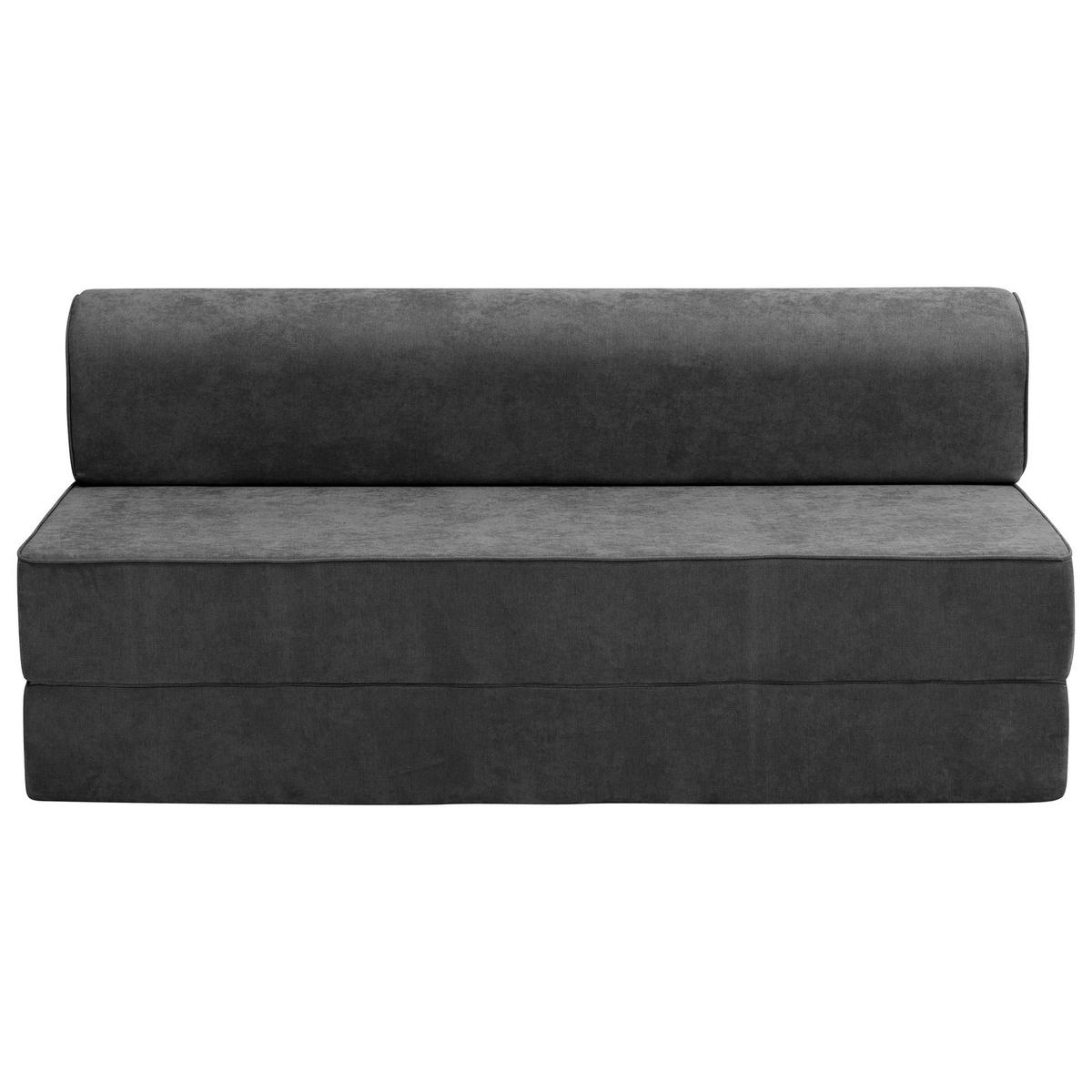 FALTSOFA Katusha Flachgewebe anthrazit - Anthrazit, Kunststoff (80/71/160cm) - 58aufmkessel