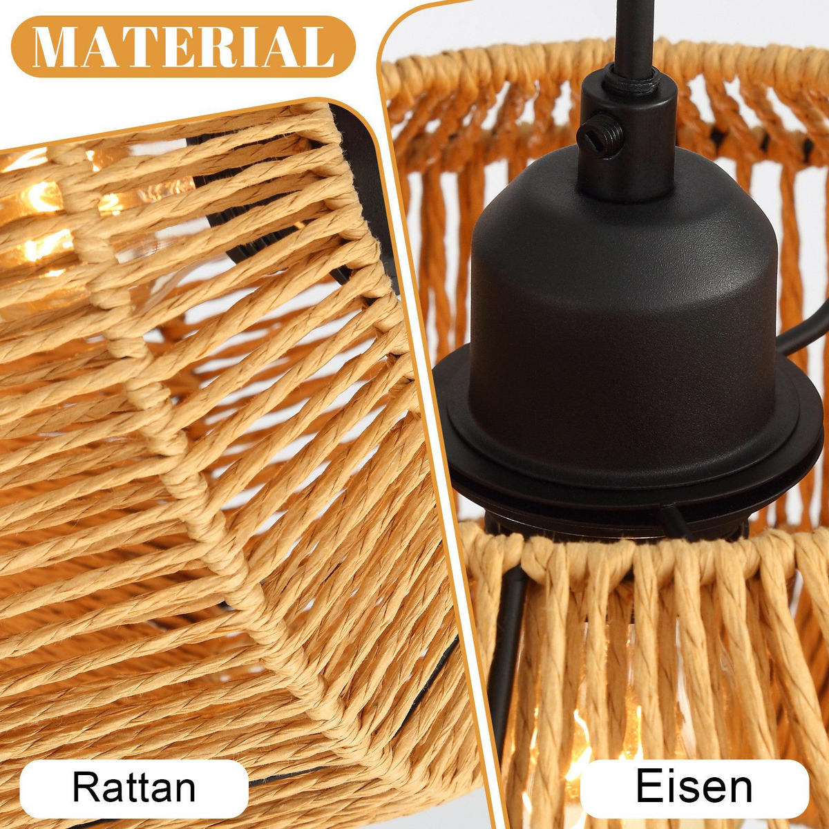 PENDELLEUCHTE BERTRAM Ⅲ 71/21/150 cm - Schwarz, Metall (71/21/150cm) - Nettlife