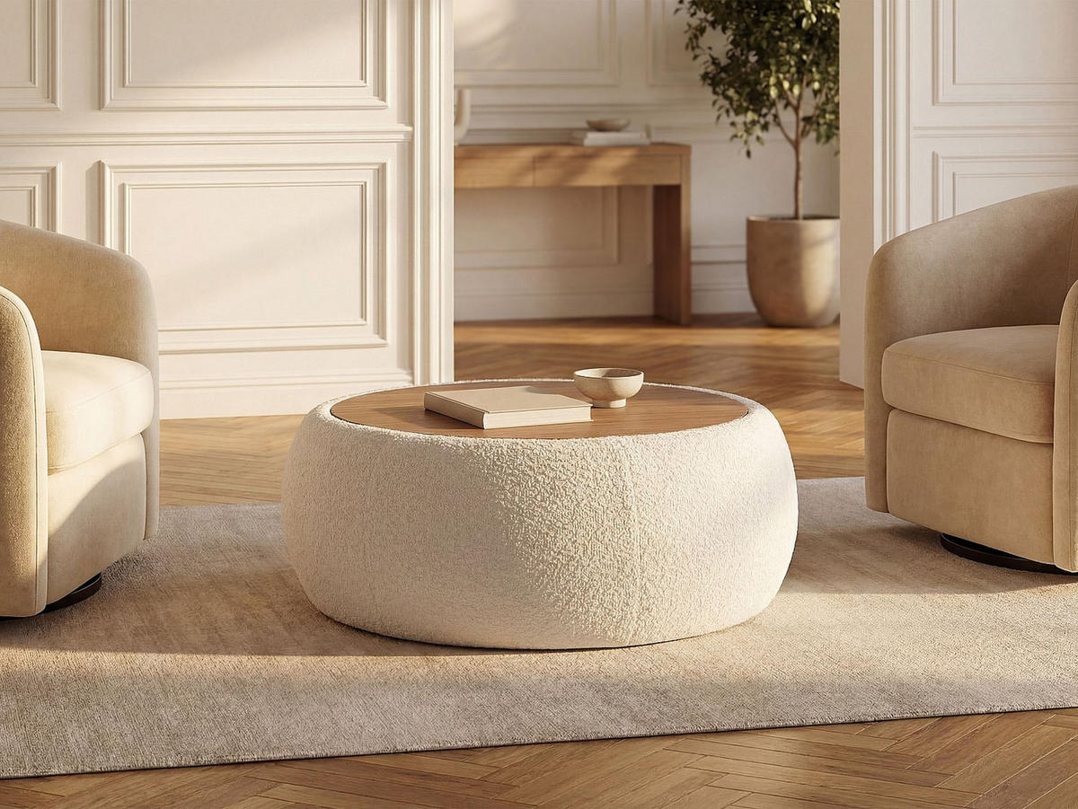 COUCHTISCH - 85 cm x 85 cm - holz - weiß Sorieli - Weiß, Holz/Holzwerkstoff (85/85/37cm) - Vente-Unique