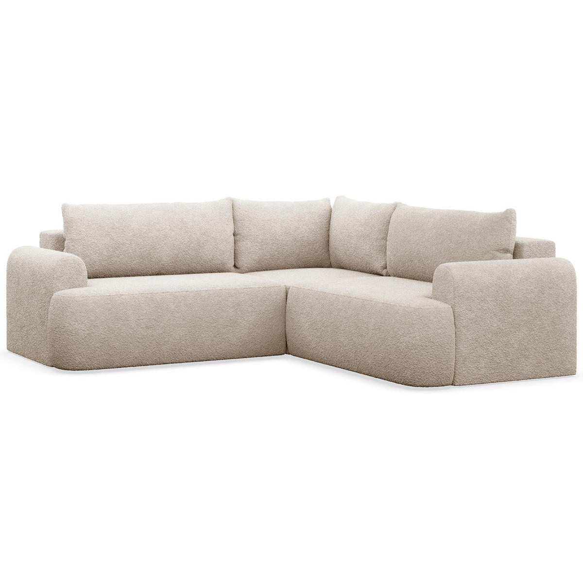 ROHOVÁ POHOVKA Ovo Béžová látka univerzální s úložným prostorem - černá/béžová, textil/plast (245/245cm) - Selsey