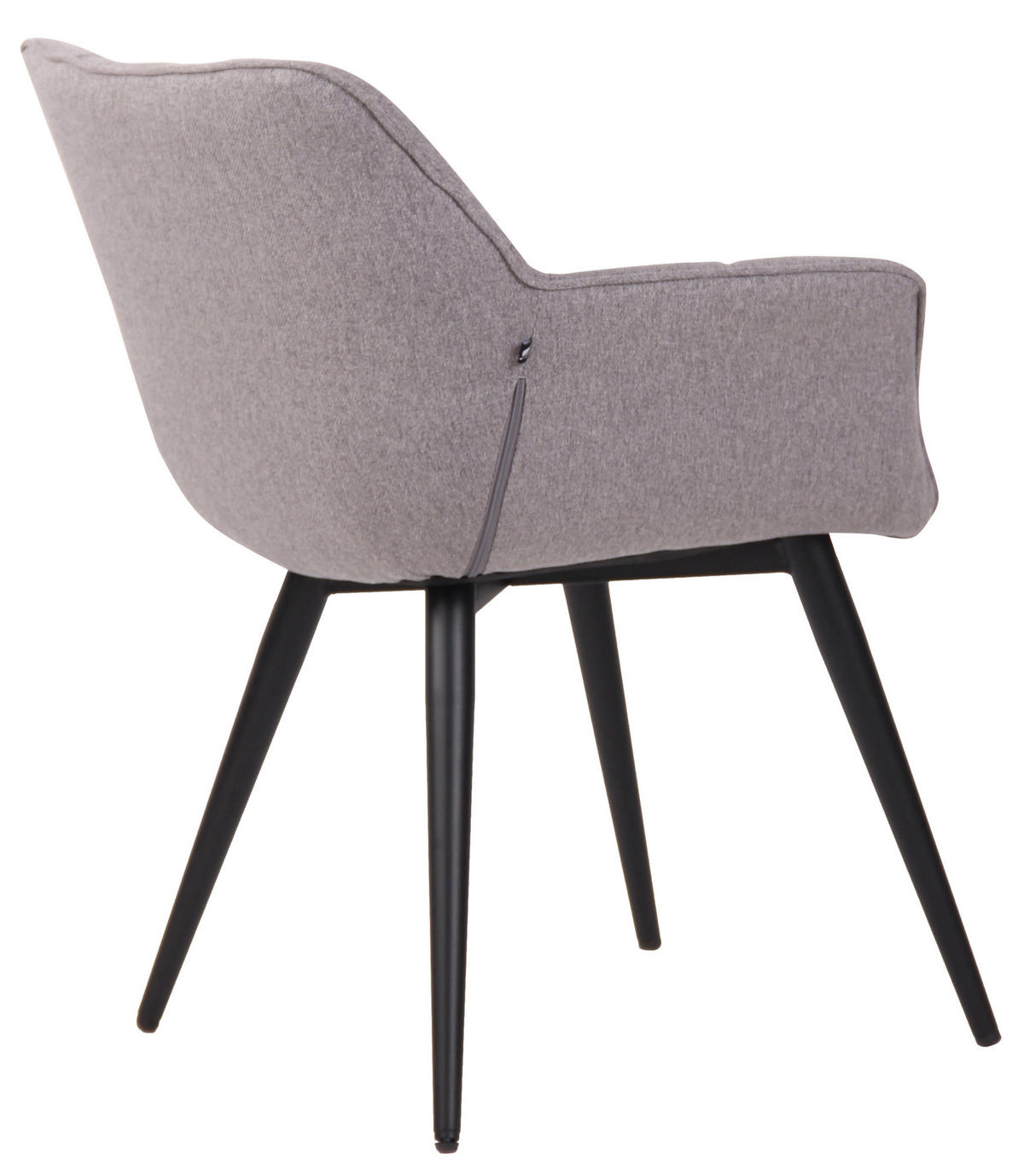ESSZIMMERSTUHL Rosini Stoff, Gestell Metall matt Schwarz Grau - Schwarz/Grau, Textil/Metall (64/84/60cm) - TPFLiving