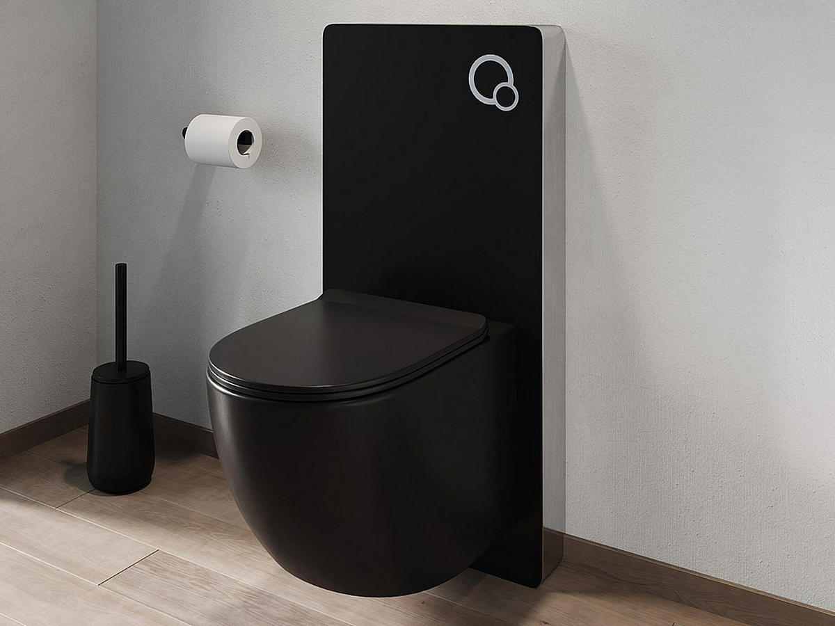 HÄNGE WC - 36 cm x 53.5 cm - keramik - schwarz Javoine - Schwarz, Keramik (36/36/53.5cm) - Vente-Unique