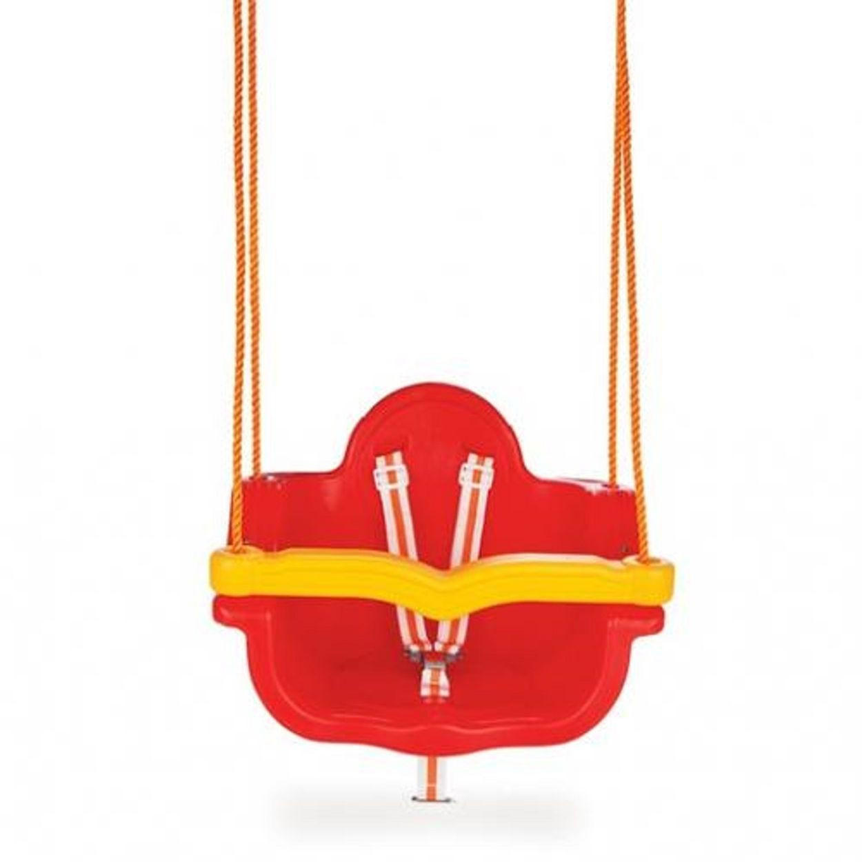 BABYSCHAUKEL 06138 2 in 1 rot abnehmbarer Bügel, Sicherheitsgurt, bis 45 kg, ab 1 Jahr, Rückenlehne - Rot, Kunststoff (53/40/37cm) - Pilsan
