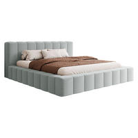 POLSTERBETT Makira - Hellgrau, Holz/Holzwerkstoff (200/200cm) - MIRJAN24
