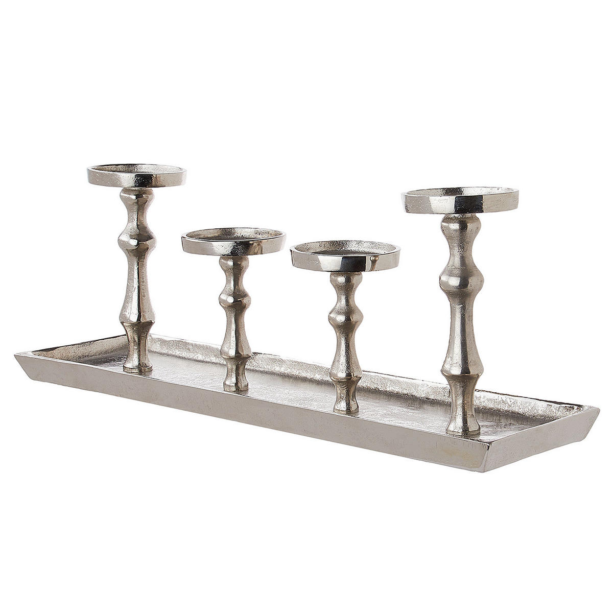 DEKOTABLETT Banquet - Silbereichenfarben, Metall (15cm) - BUTLERS