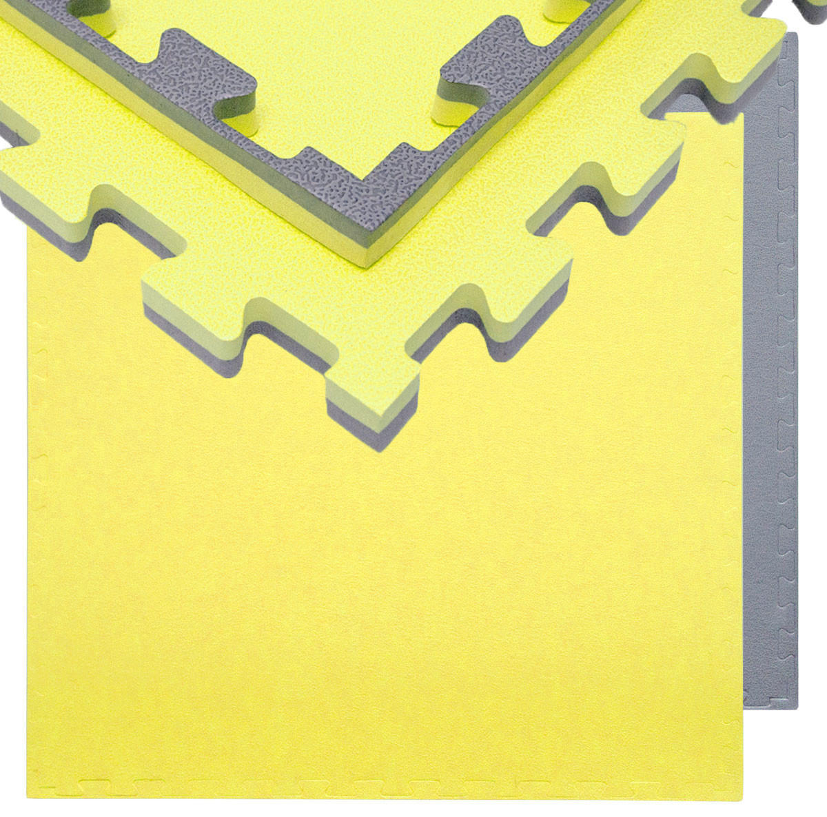 BODENSCHUTZMATTE 90x90x2 cm, Gelb, 2er Set - Gelb, Kunststoff (90/90cm) - eyepower