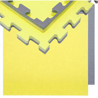 BODENSCHUTZMATTE 90x90x2 cm, Gelb, 2er Set - Gelb, Kunststoff (90/90cm) - eyepower