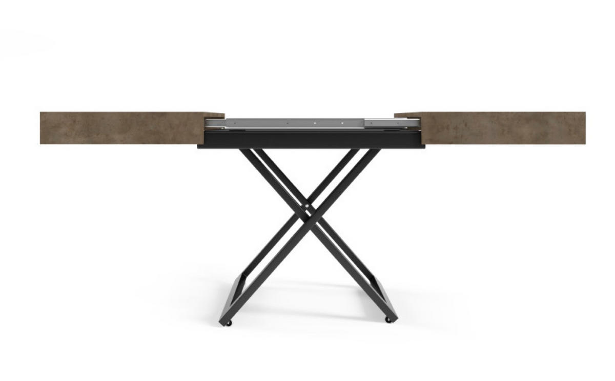 TISCH Dark Grey SIENNA Modern U-Förmige Beine Chicago Concrete - Braun/Grau, Holzwerkstoff (80/80/80cm) - Sepro Meble