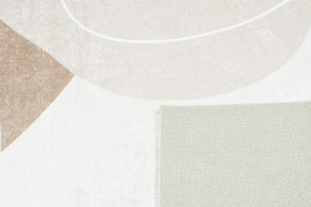 TEPPICH mit abstraktem Muster in Beige Grege 80x150 cm - Beige, Textil (80/150cm) - Nazar Rugs