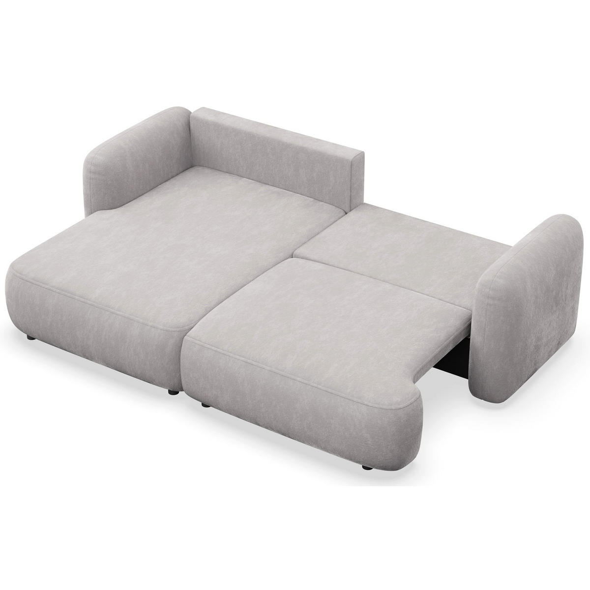 ROHOVÁ SEDAČKA Tvoya světle šedá žinylka - černá/světle šedá, textil/plast (267/175cm) - Selsey