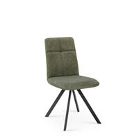 ESSZIMMERSTUHL 2er-Set Destinee Metall+Microfaser Schwarz/Grün - Schwarz/Grün, Kunststoff (47/92/60cm) - 58aufmkessel