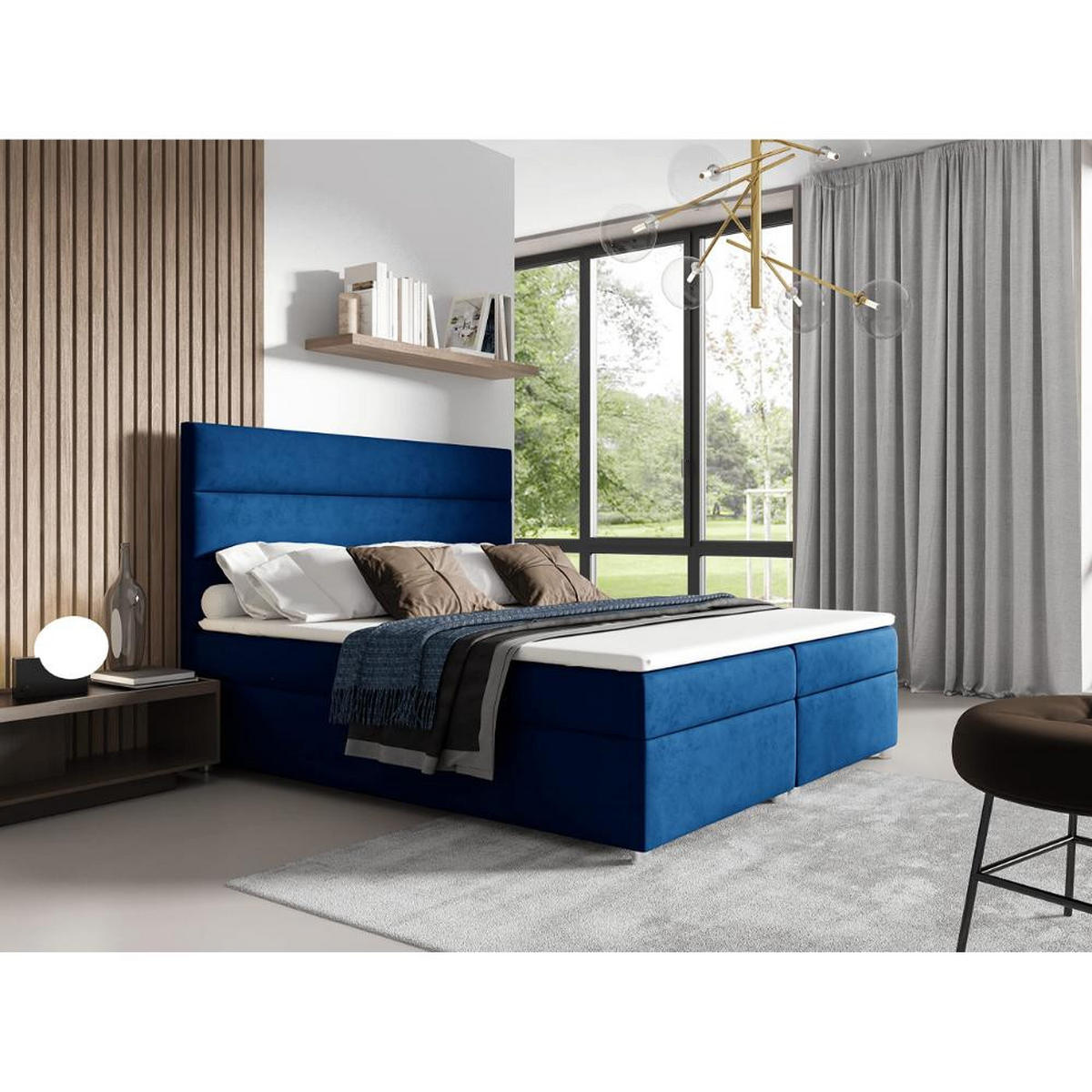 BOXBETT mit Bettkasten Trinity K-1 Bonellfederkern inkl - Grau, Holz/Holzwerkstoff (160/200cm) - Best For Home