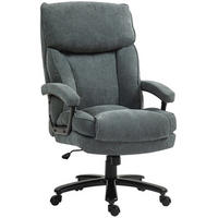 BÜROSTUHL in Grau 79x68,5x125 cm mit Wippfunktion und verstellbarer Sitzhöhe, bis 200 kg - Grau, Textil (68.5/125/79cm) - IVMEU