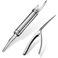 SCHERE – zum Schälen von Garnelen – 2-teiliges Set, silber - Silberfarben, Metall (20.6/6.5/1cm) - DCA