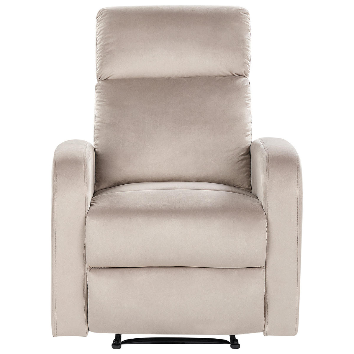 SESSEL Samtstoff taupe manuell verstellbar Verdal - Beige, Textil (76/102/62cm) - Beliani