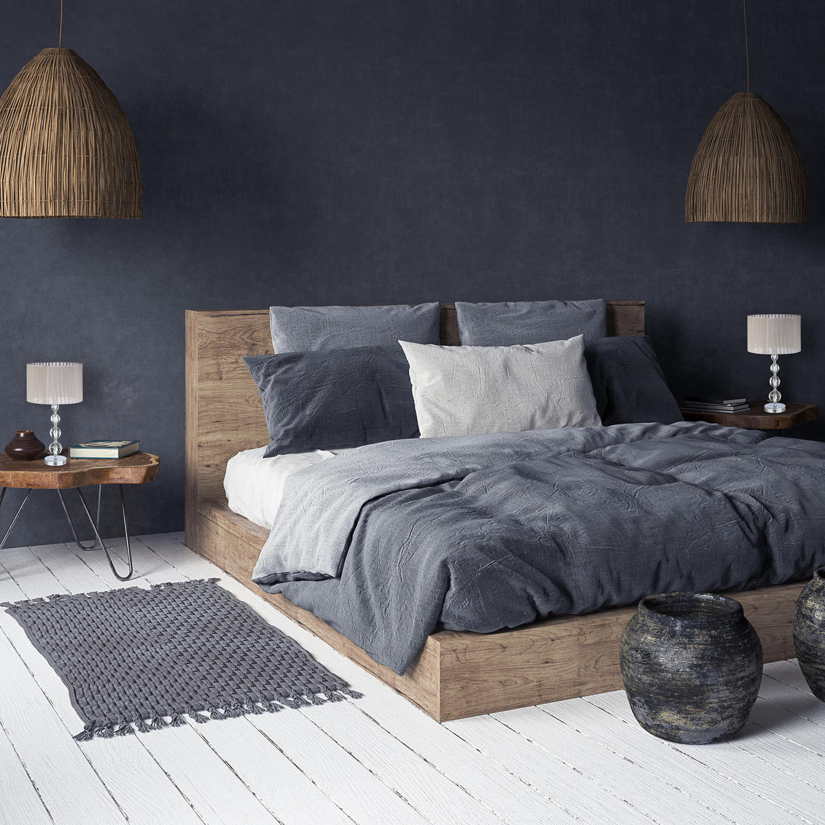 2XTISCHLAMPE - Multicolor, Glas/Textil (29.5/29.5/53cm) - Relaxdays