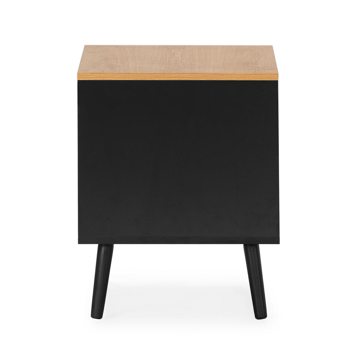 NACHTTISCH Desi 2 schubladen schwarze Farbe - Schwarz, Holzwerkstoff (45/55/40cm) - VS Venta-stock