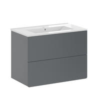 WASCHTISCHKOMBI Izan, Grau, 2 Teile - Grau, Holzwerkstoff (80/59.3/46cm) - Vicco