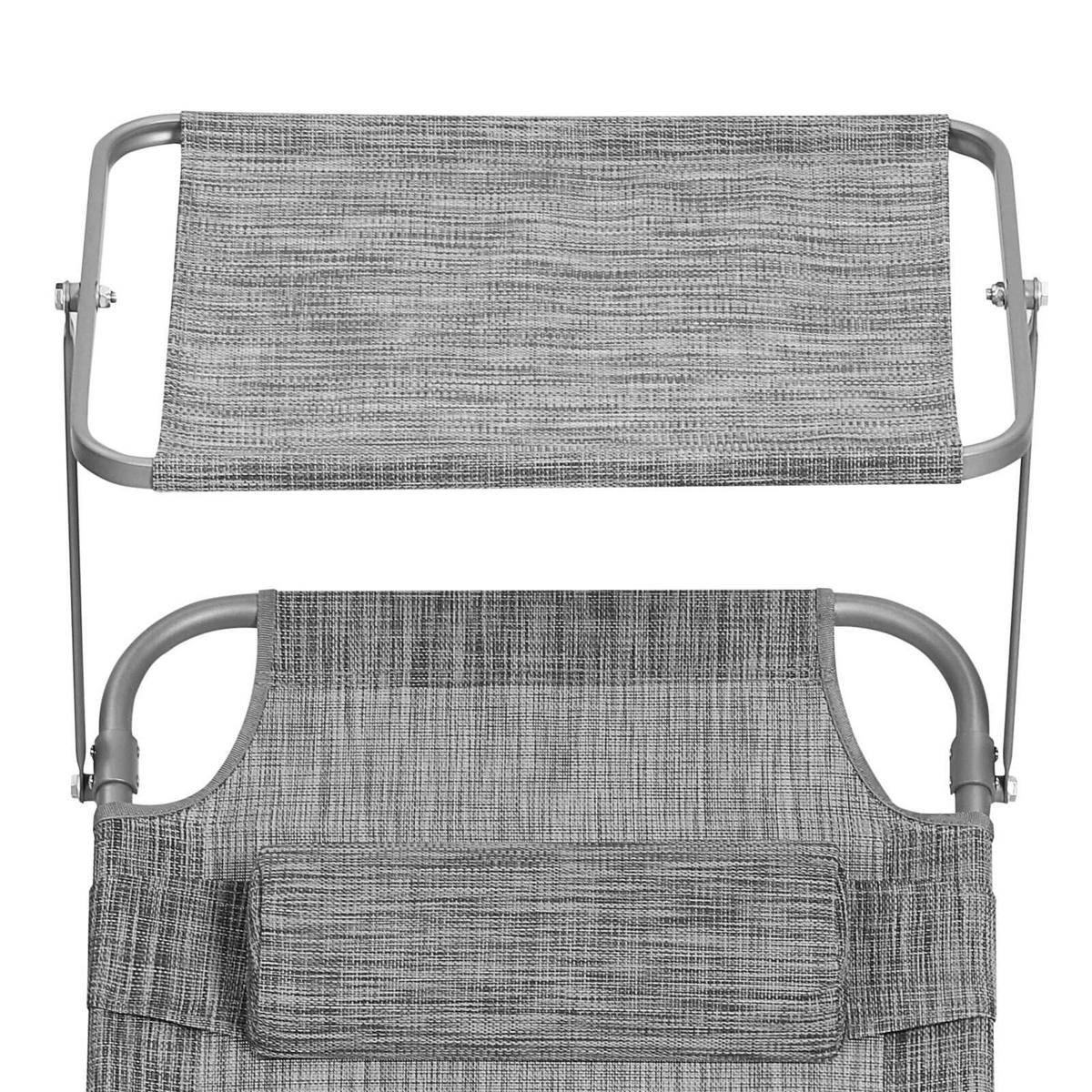 SONNENLIEGE GARTENLIEGE - Grau, Textil (193/30/53cm) - Hansiro