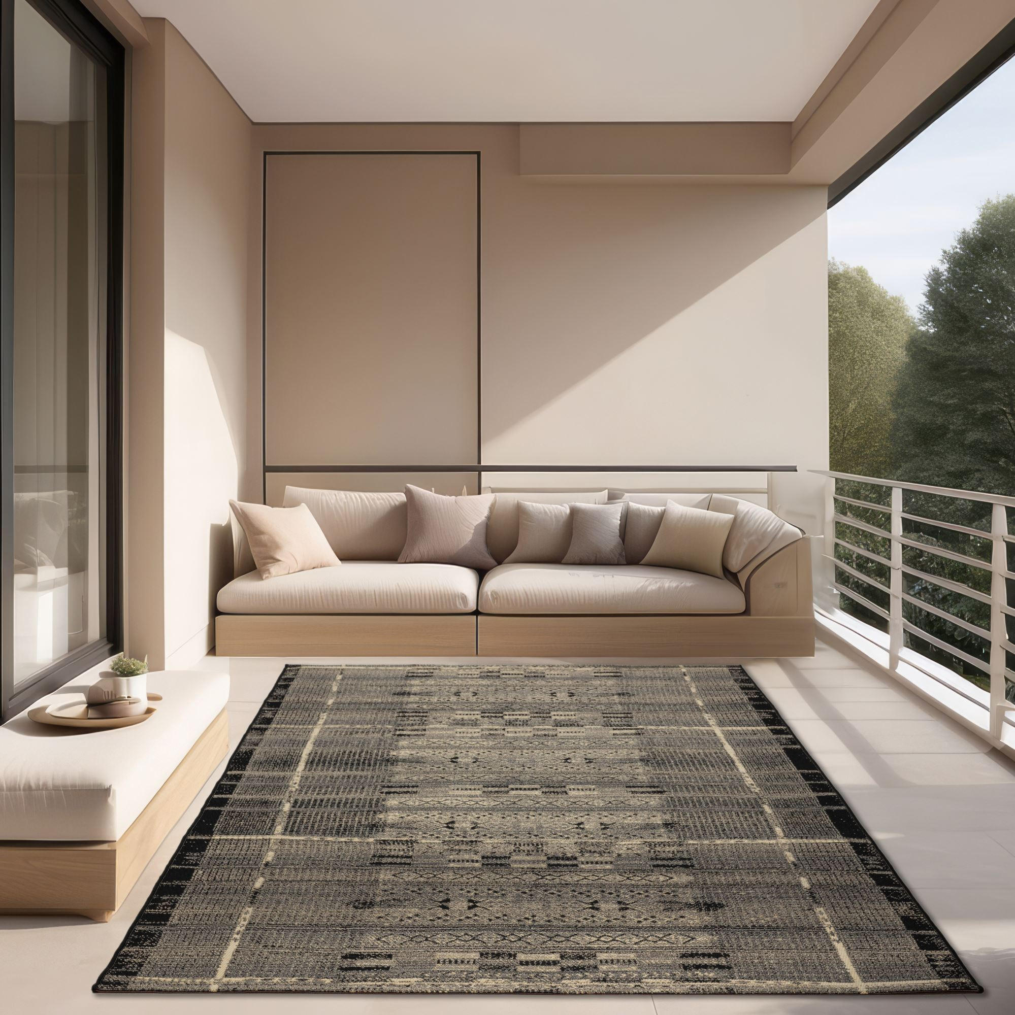 OUTDOORTEPPICH Aurora 200x285 cm - Grau, Textil (200/285cm) - Gino Falcone