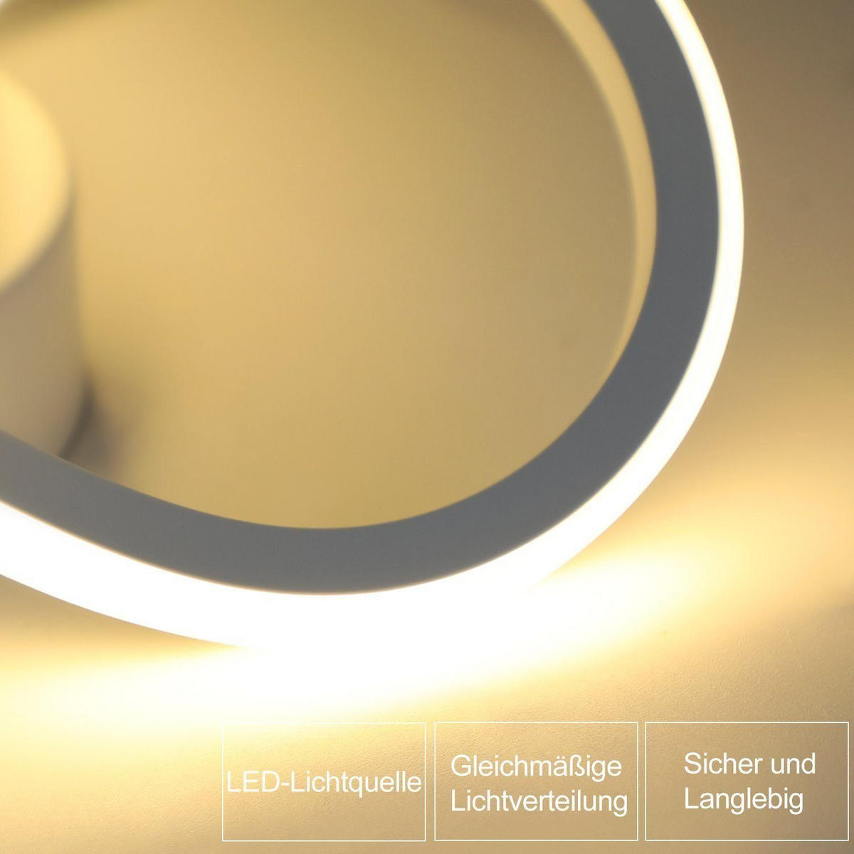 LED-DECKENLEUCHTE Luce 24/24/12cm - Weiß, Metall (24/24/12cm) - Nettlife