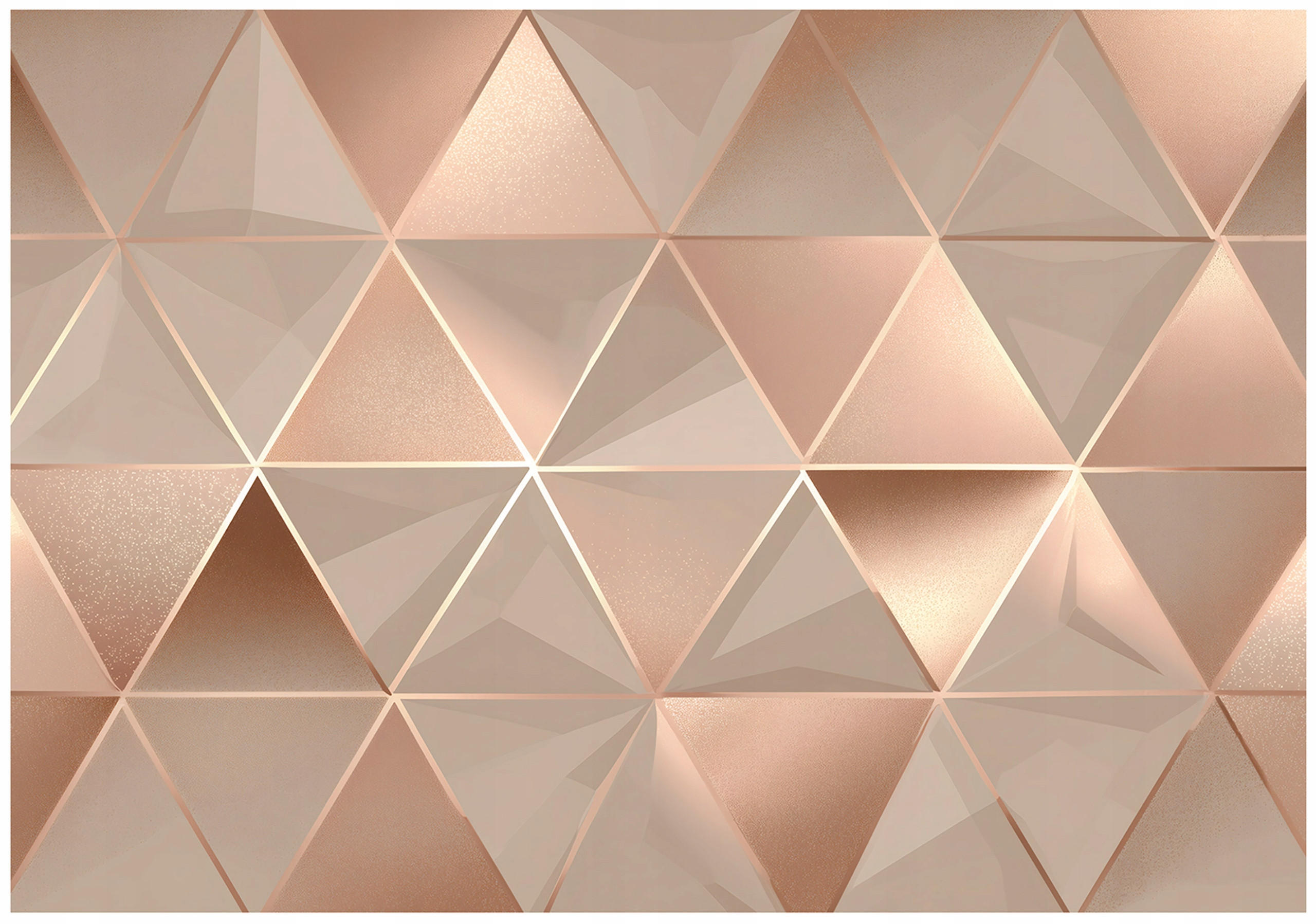 FOTOTAPETE Abstrakt Geometrisch Beige 400x280 cm - Multicolor, Papier (400/280cm) - Wallarena